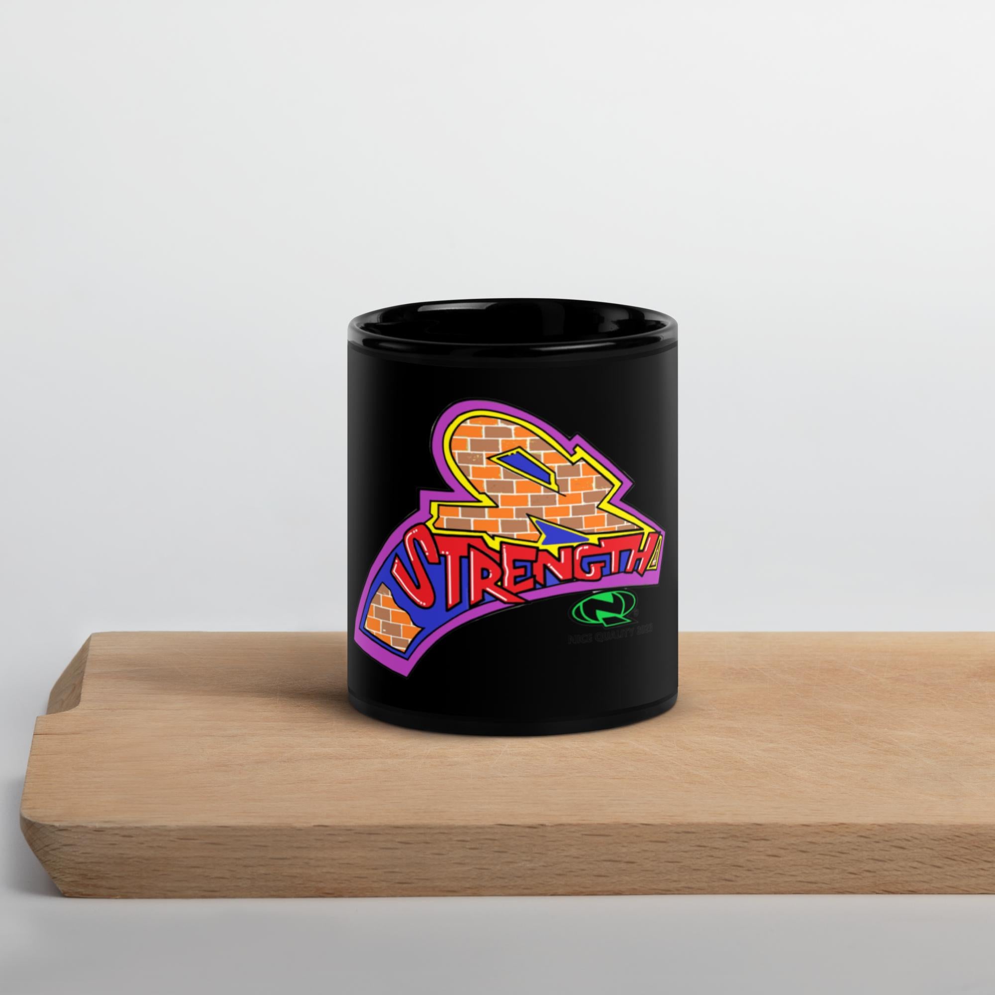 Taza brillante negra de mayor potencia