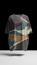 Oversized tee with deep jewel tone