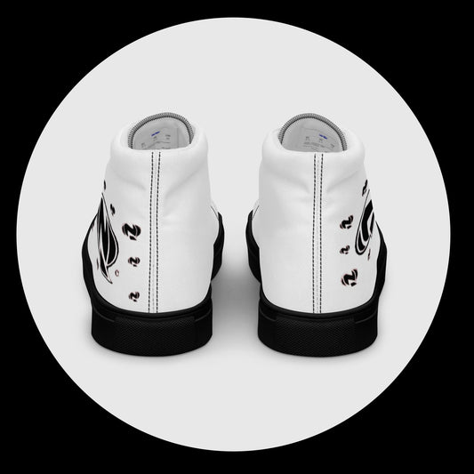 Zapatos de lona altos para hombre.