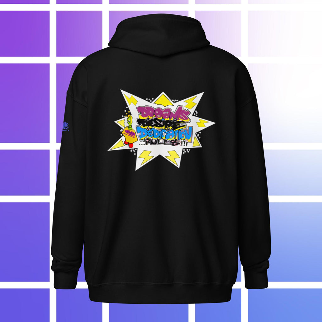 Sudadera unisex con capucha y cremallera de mezcla pesada