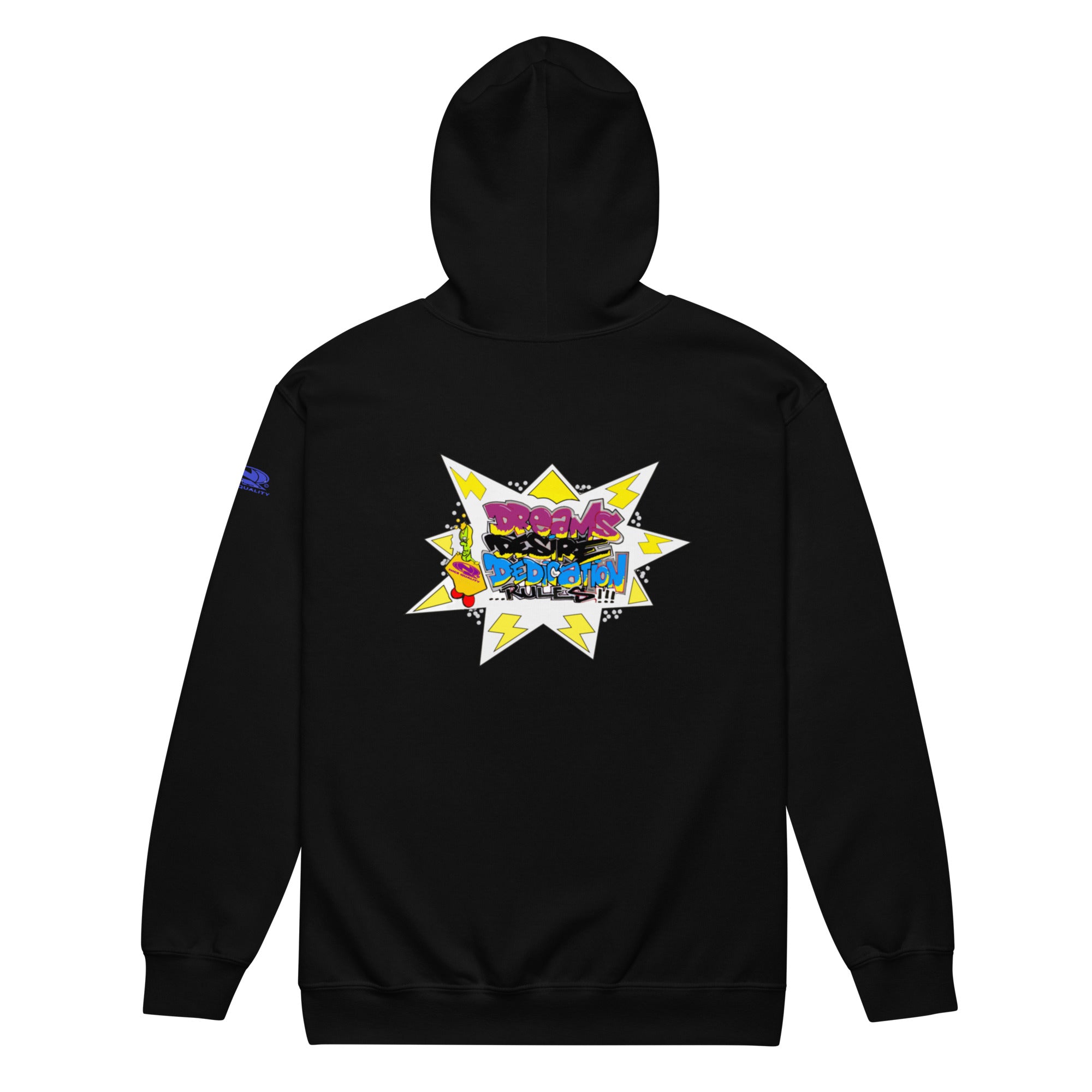 Sudadera unisex con capucha y cremallera de mezcla pesada