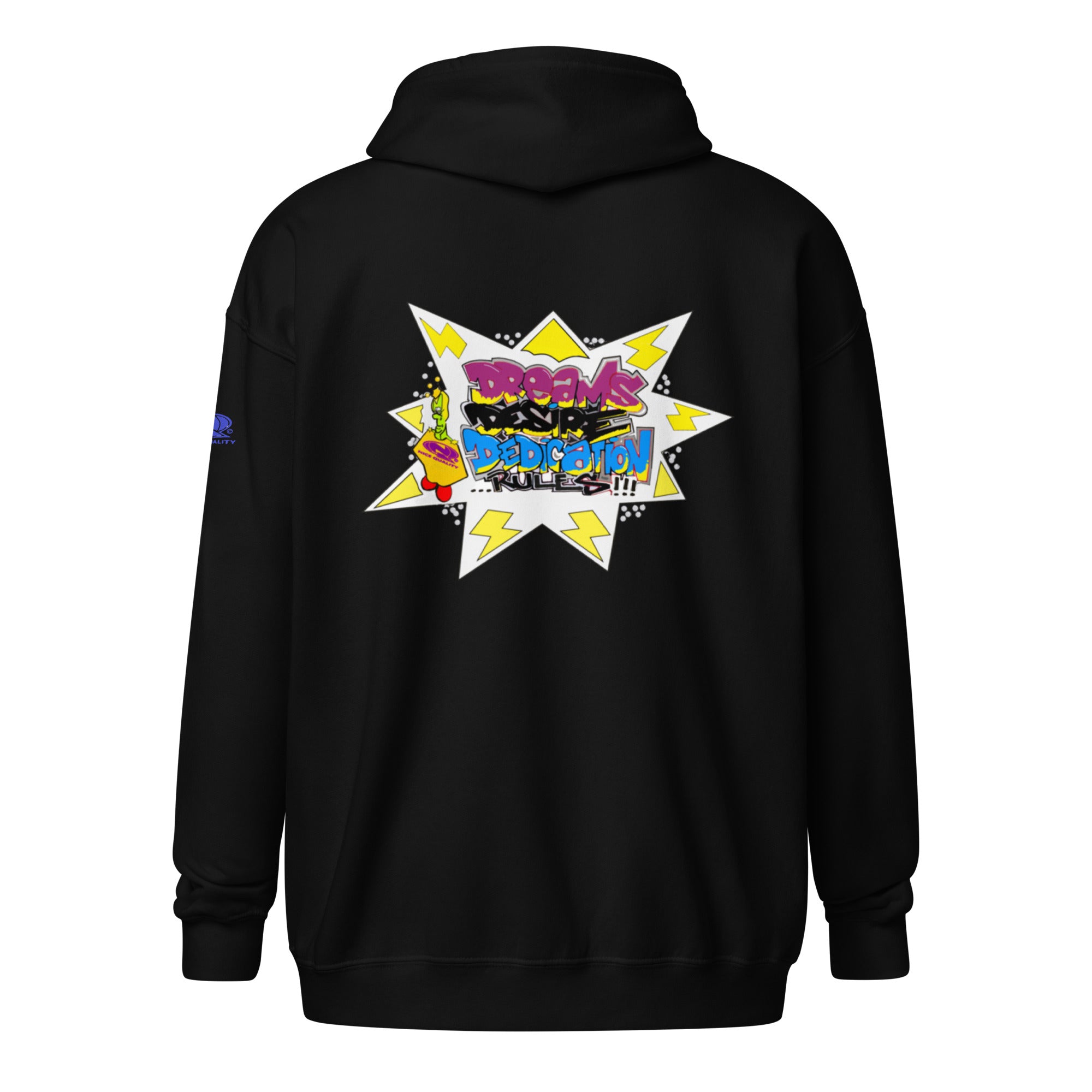 Sudadera unisex con capucha y cremallera de mezcla pesada