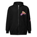 Sudadera unisex con capucha y cremallera de mezcla pesada