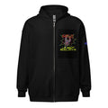 Sudadera unisex con capucha y cremallera de mezcla pesada