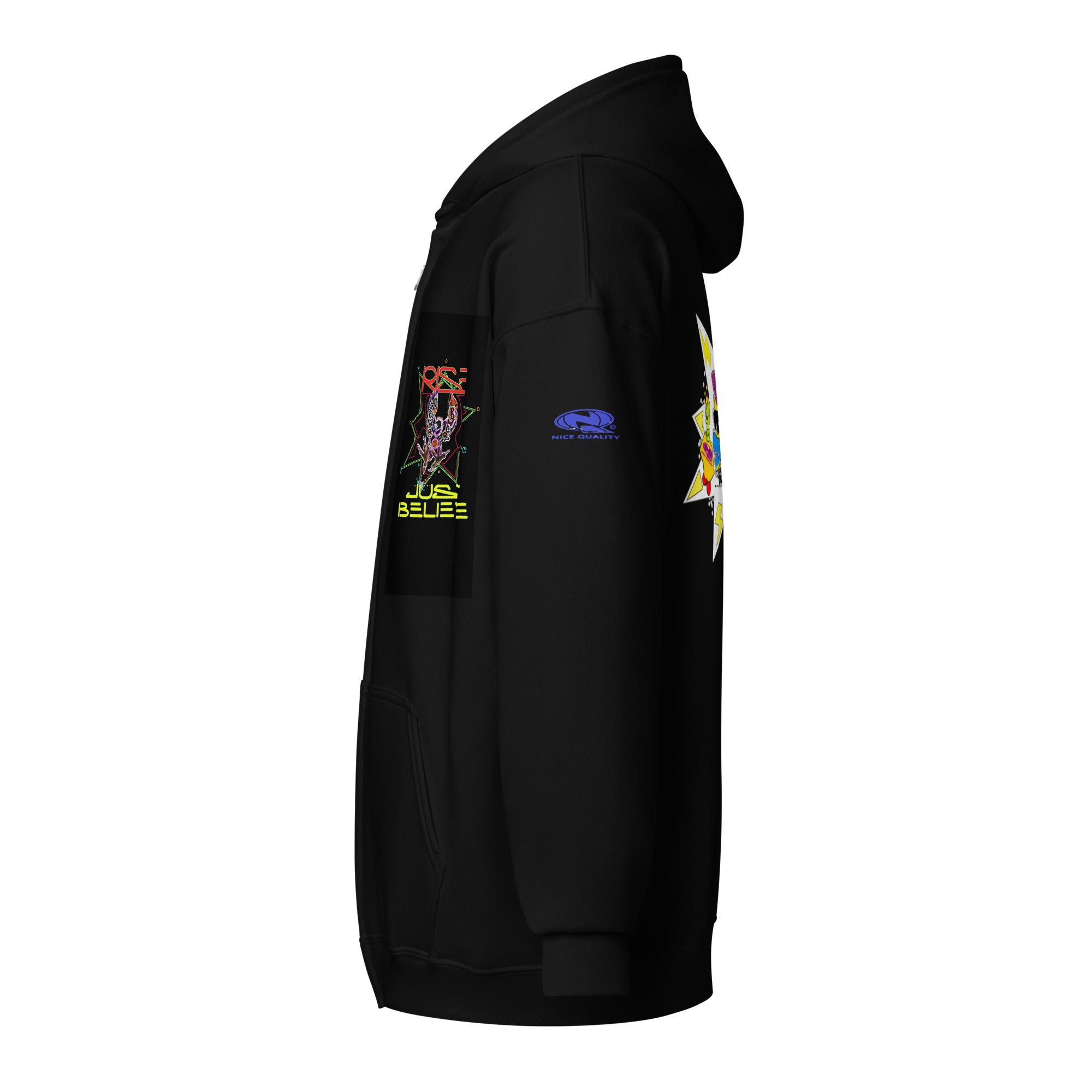 Sudadera unisex con capucha y cremallera de mezcla pesada